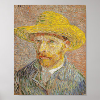Zelfportret met een Pet van rietje (1887) Poster