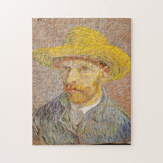 Zelfportret met een rietje Pet Van Gogh puzzel Legpuzzel (Verticaal)