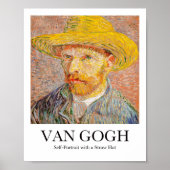 Zelfportret met een rietje Pet van Vincent van Gog Poster (Voorkant)