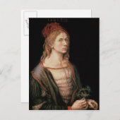 Zelfportret met een Thistle, 1493 Briefkaart (Voorkant / Achterkant)