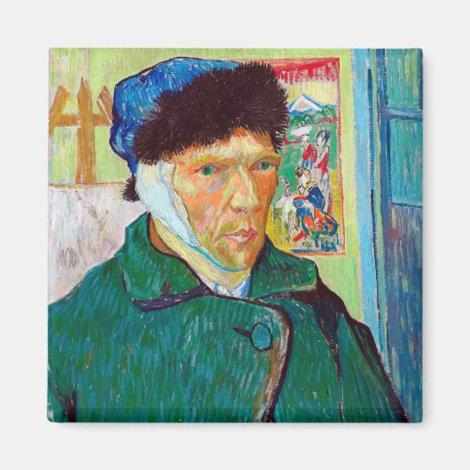 Zelfportret met een verbonden oor, Van Gogh Magneet (Voorkant)