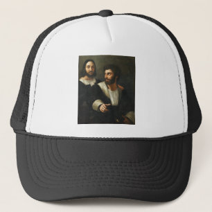Zelfportret met een vriend van Raphael Trucker Pet