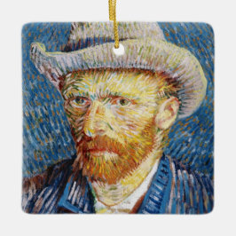 Zelfportret met felt Pet Vincent van Gogh art Keramisch Ornament