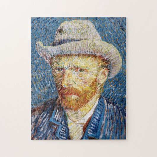 Zelfportret met felt Pet Vincent van Gogh art Legpuzzel (Verticaal)