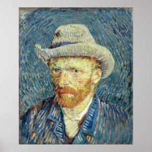 Zelfportret met Felt Pet Vincent van Gogh Poster