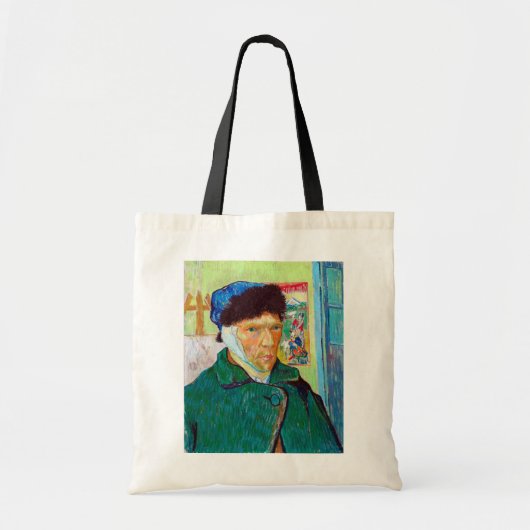 Zelfportret met gebandatuurd oor, Van Gogh Tote Bag (Voorkant)