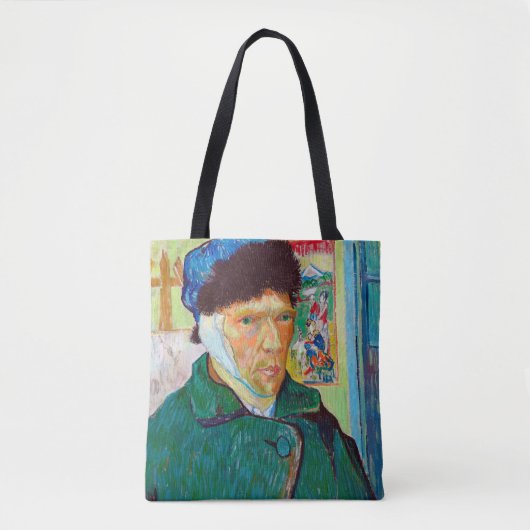 Zelfportret met gebandatuurd oor, Van Gogh Tote Bag (Voorkant)
