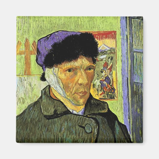 Zelfportret met gebandatuurde Ear Van Gogh Fine Ar Magneet (Voorkant)