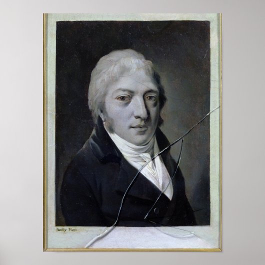 Zelfportret met gebroken glas poster (Voorkant)