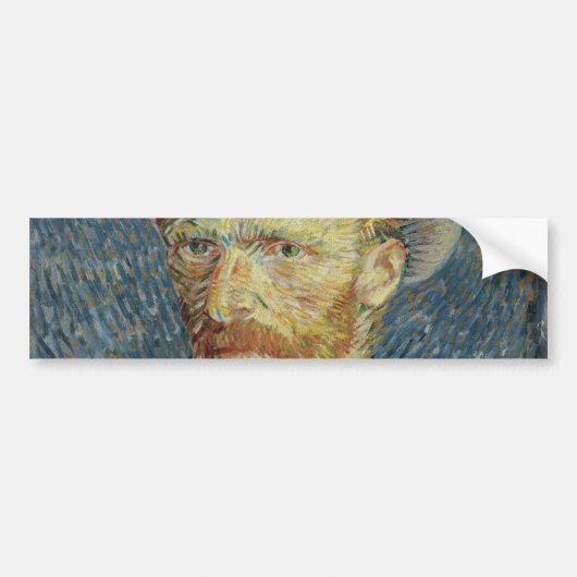 Zelfportret met grijs vilt Pet van Van Gogh Bumpersticker (Voorkant)