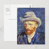 Zelfportret met grijs vilten Pet, Vincent van Gogh Briefkaart (Voorkant / Achterkant)