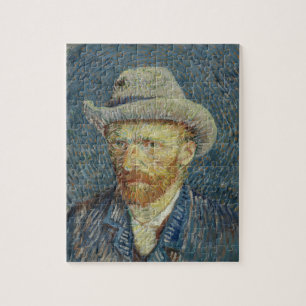 Zelfportret met grijze vilthoed legpuzzel