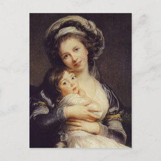 Zelfportret met haar dochter briefkaart
