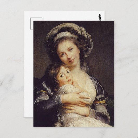 Zelfportret met haar dochter briefkaart (Voorkant / Achterkant)