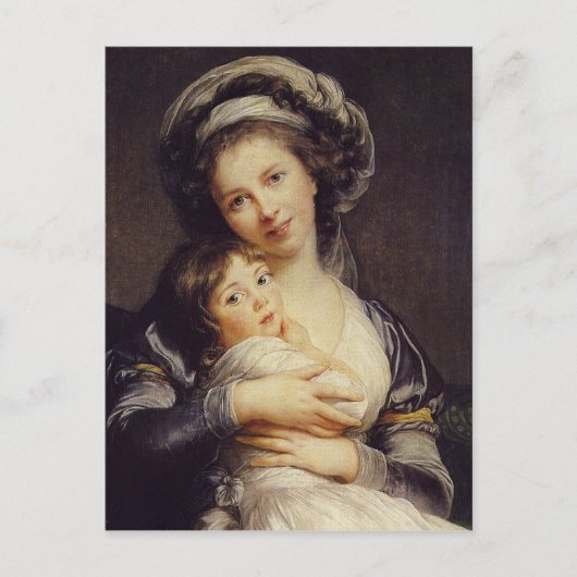 Zelfportret met haar dochter briefkaart (Voorkant)