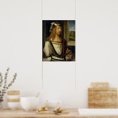 Zelfportret met handschoenen, 1498 poster (Keuken)