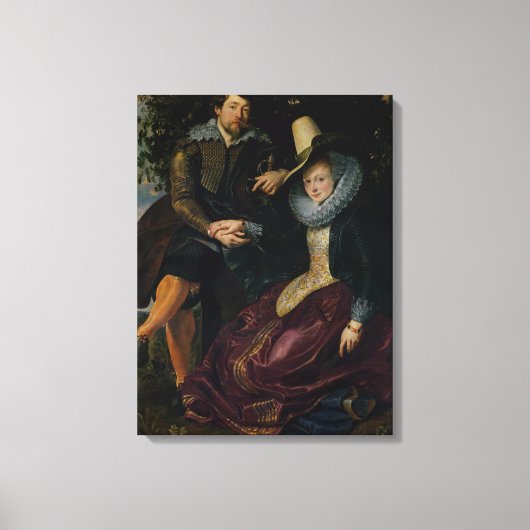 Zelfportret met Isabella Brandt Canvas Afdruk (Voorkant)