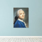 Zelfportret met kant jabot canvas afdruk (Insitu (Houten vloer))