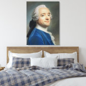 Zelfportret met kant jabot canvas afdruk (Insitu (Slaapkamer))