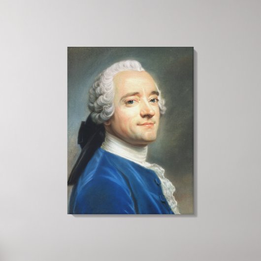 Zelfportret met kant jabot canvas afdruk (Voorkant)
