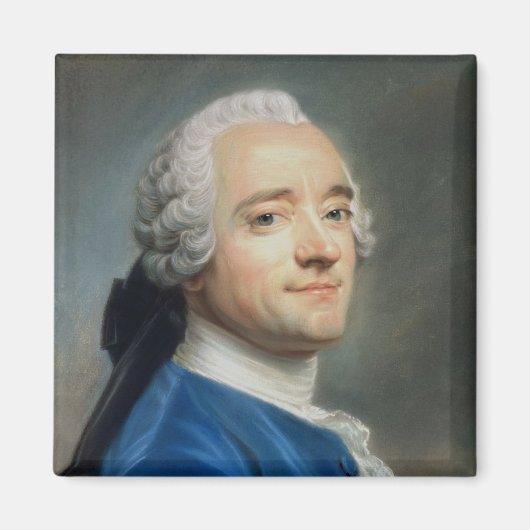 Zelfportret met kant jabot magneet (Voorkant)