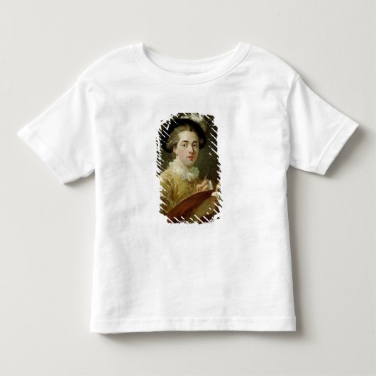 Zelfportret met palet kinder shirts (Voorkant)