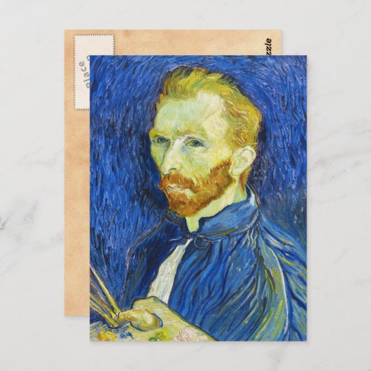 Zelfportret met Pallette vincent van gogh Briefkaart (Voorkant / Achterkant)