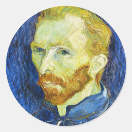 Zelfportret met Pallette vincent van gogh Ronde Sticker