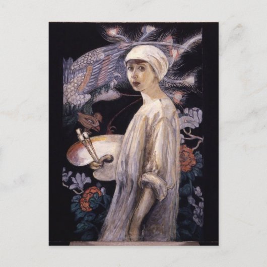 Zelfportret met paradijsvogels door Stettheimer Briefkaart (Voorkant)