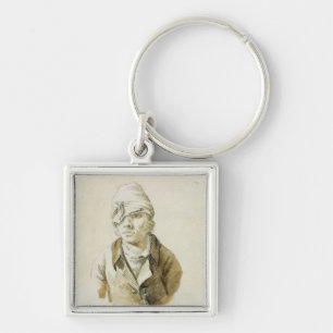 Zelfportret met Pet- en oogpleister Sleutelhanger