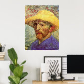 Zelfportret met Pet van stro door Vincent van Gogh Poster (Thuiskantoor)