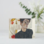 Zelfportret met Physalis | Egon Schiele | Briefkaart (Staand voorkant)