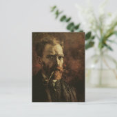 Zelfportret met pijp, Van Gogh Fine Art Briefkaart (Staand voorkant)
