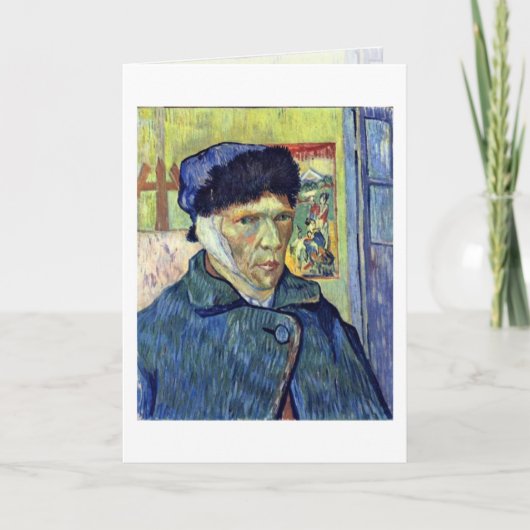 Zelfportret met snijkant door Vincent van Gogh Kaart (Voorkant)