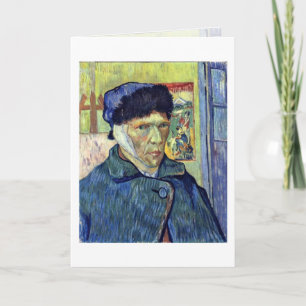 Zelfportret met snijkant door Vincent van Gogh Kaart