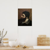 Zelfportret met striped kraag poster (Keuken)