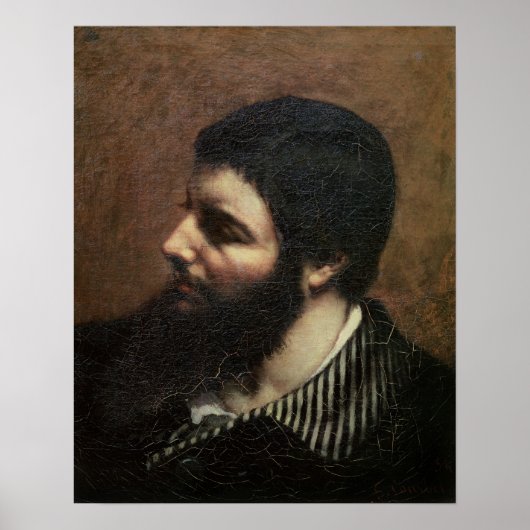 Zelfportret met striped kraag poster (Voorkant)