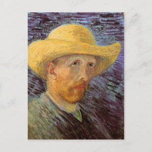 Zelfportret met stro Pet Van Gogh Fine Art Briefkaart