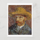 Zelfportret met stro Pet Van Gogh Fine Art Briefkaart (Voorkant)