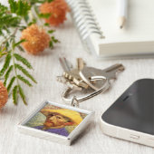 Zelfportret met stro Pet Van Gogh Fine Art Sleutelhanger (Zijkant)