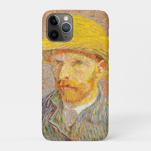 Zelfportret met strohoed Kunst van Vincent Van Gog Case-Mate iPhone Case (Achterkant)