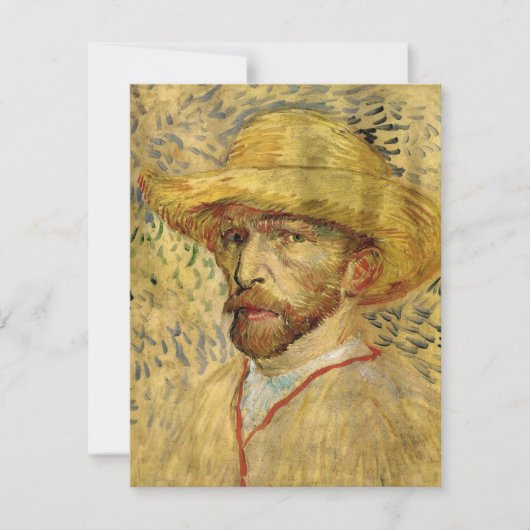 Zelfportret met strohoed van Vincent van Gogh (Voorkant)