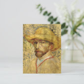 Zelfportret met strohoed van Vincent van Gogh (Staand voorkant)