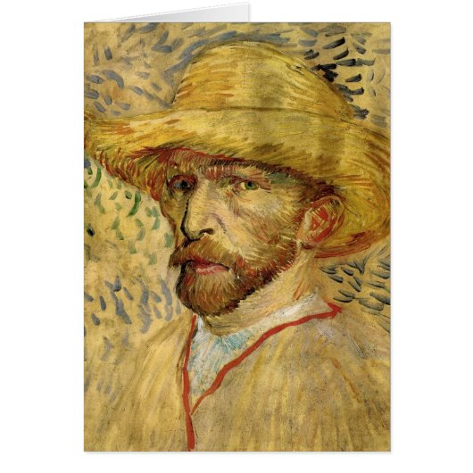 Zelfportret met strohoed van Vincent van Gogh (Voorkant)
