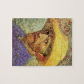 Zelfportret met strohoed van Vincent van Gogh Legpuzzel (Horizontaal)