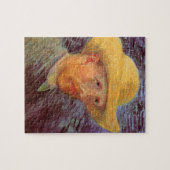 Zelfportret met strohoed van Vincent van Gogh Legpuzzel (Horizontaal)