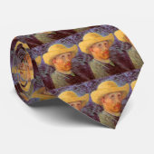 Zelfportret met strohoed van Vincent van Gogh Stropdas (Opgerold)