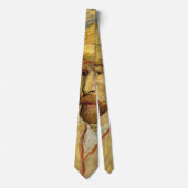 Zelfportret met strohoed van Vincent van Gogh Stropdas (Voorkant)