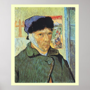 Zelfportret met verbonden oor door Vincent van Gog Poster