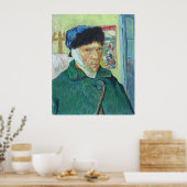 Zelfportret met verbonden oor poster (Keuken)